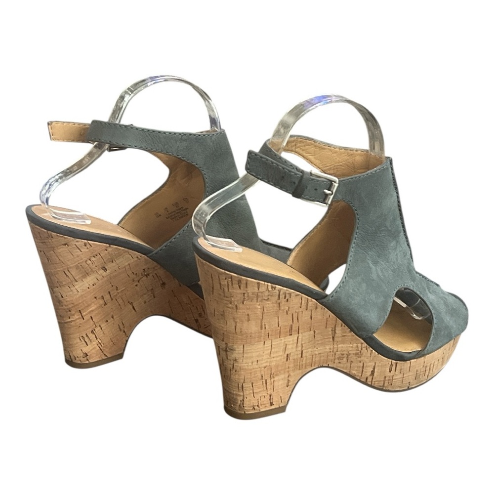 Franco Sarto Gray Wedge Sandals Women’s Size 10 5 inch Heel - Picture 5 of 6